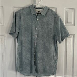 Men's Gray-Blue Short Sleeve Shirt